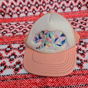 ♡The North face multicolor bear hat w/ pink mesh♡